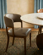 Beautiful premium round dining table with lazy susan crafted by Arris Concepts Luxury Pvt. Ltd.