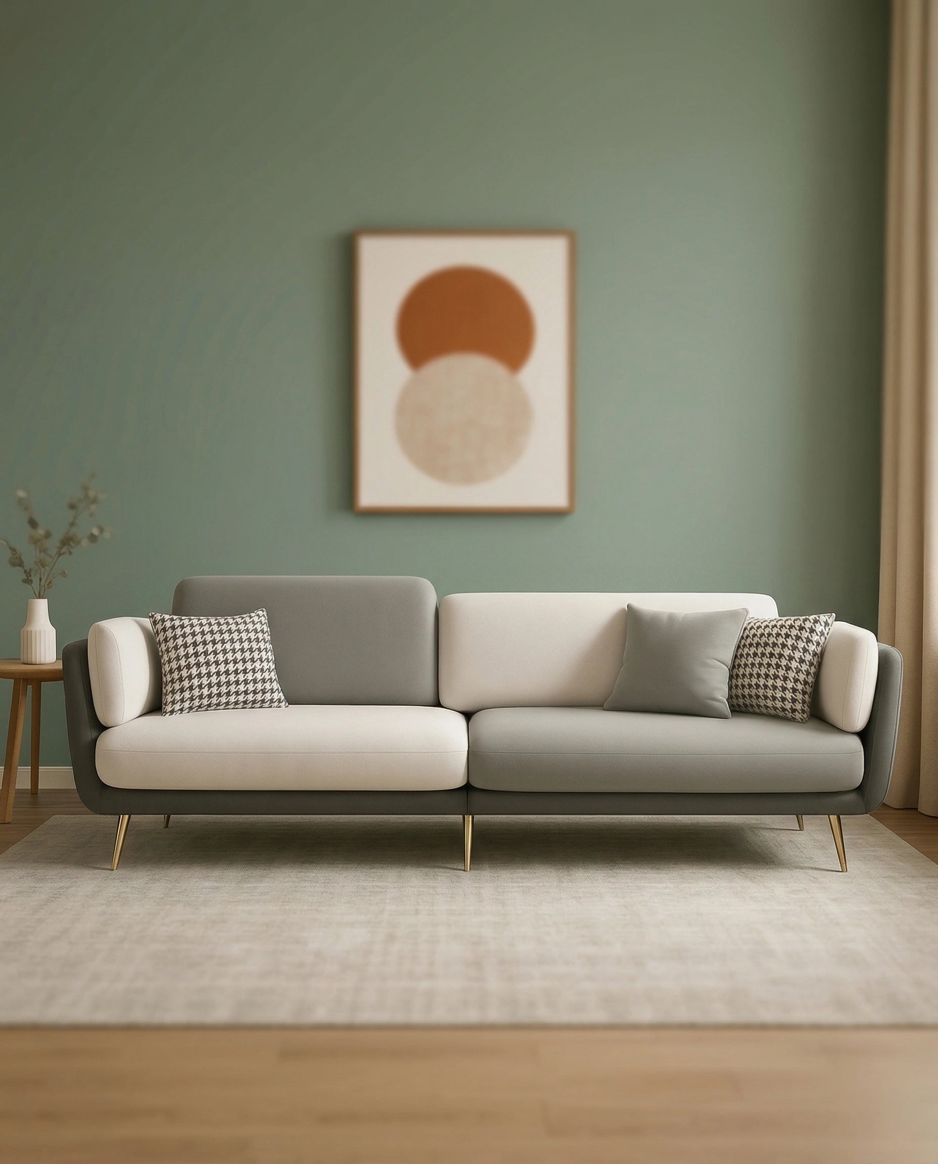 Beautiful premium modern upholstered sofa crafted by Arris Concepts Luxury Pvt. Ltd.