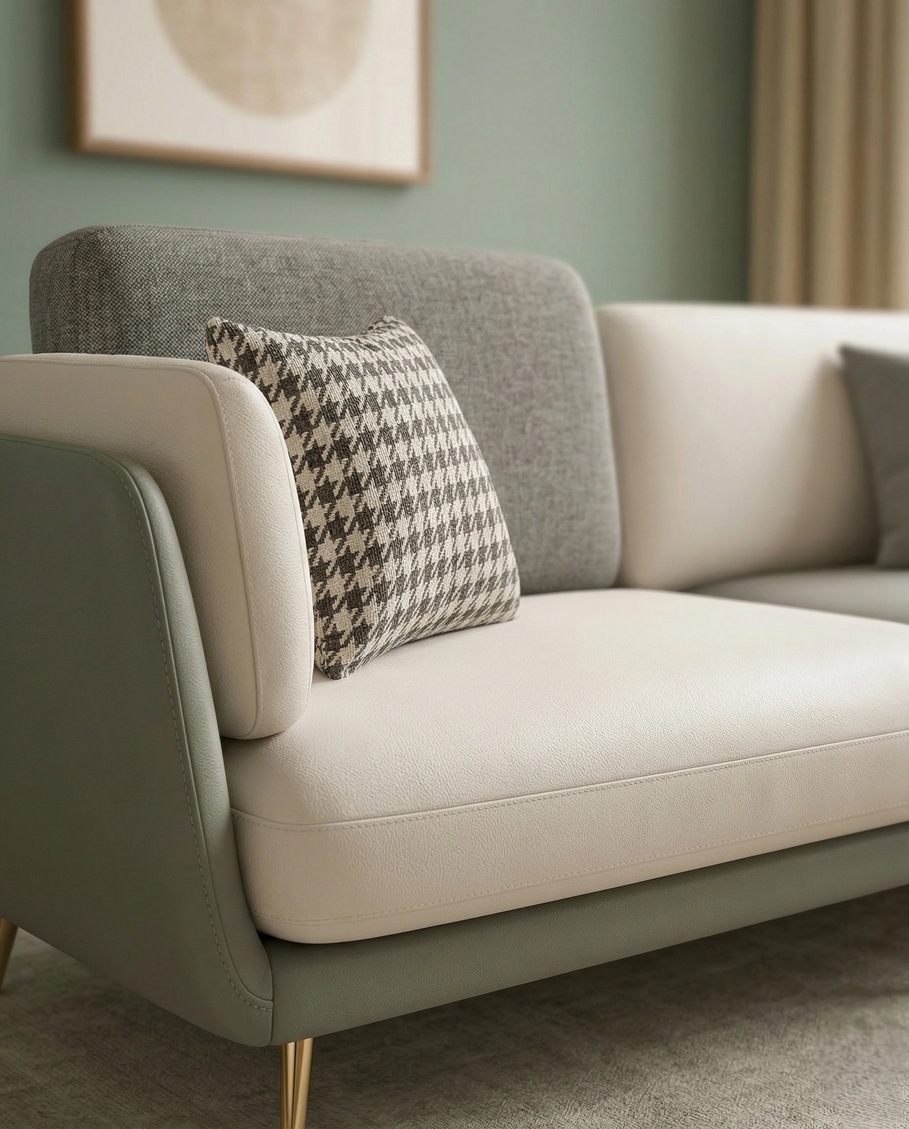 Beautiful premium modern upholstered sofa crafted by Arris Concepts Luxury Pvt. Ltd.