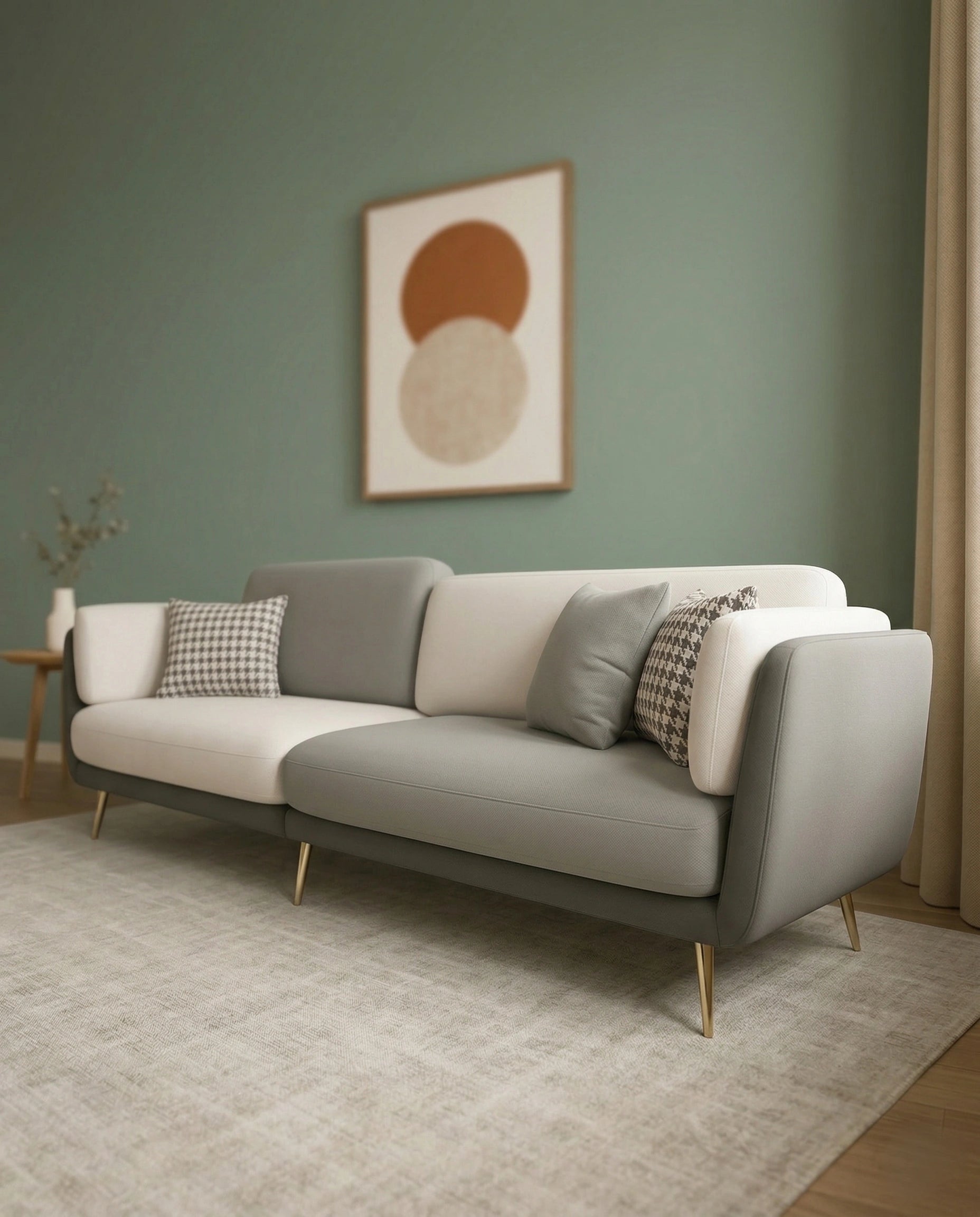 Beautiful premium modern upholstered sofa crafted by Arris Concepts Luxury Pvt. Ltd.