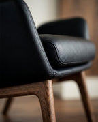 ACL Modern Black Leather Wingback Lounge Chair Arris Concepts
