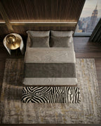 Modern Zebra Print Architectural Bed End Bench Arris Concepts
