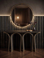 Architectural Woven Arch & Brass Console Table Arris Concepts