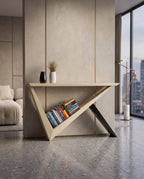 Architectural Geometric Light Wood Console Table Arris Concepts