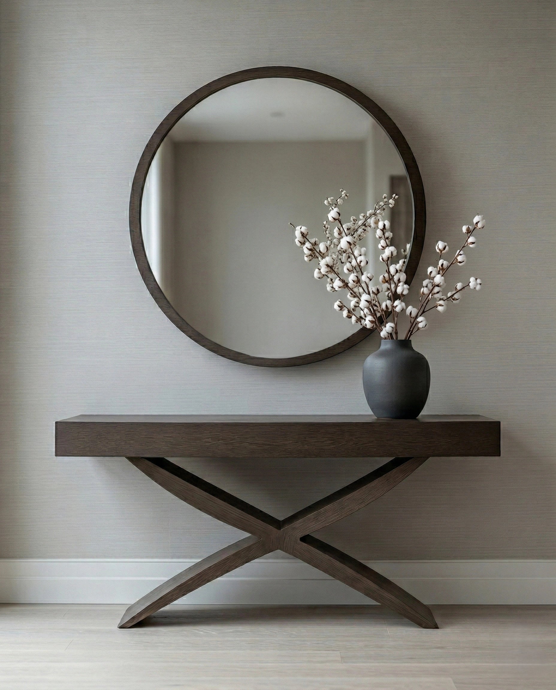 Beautiful premium espresso wood console table crafted by Arris Concepts Luxury Pvt. Ltd.