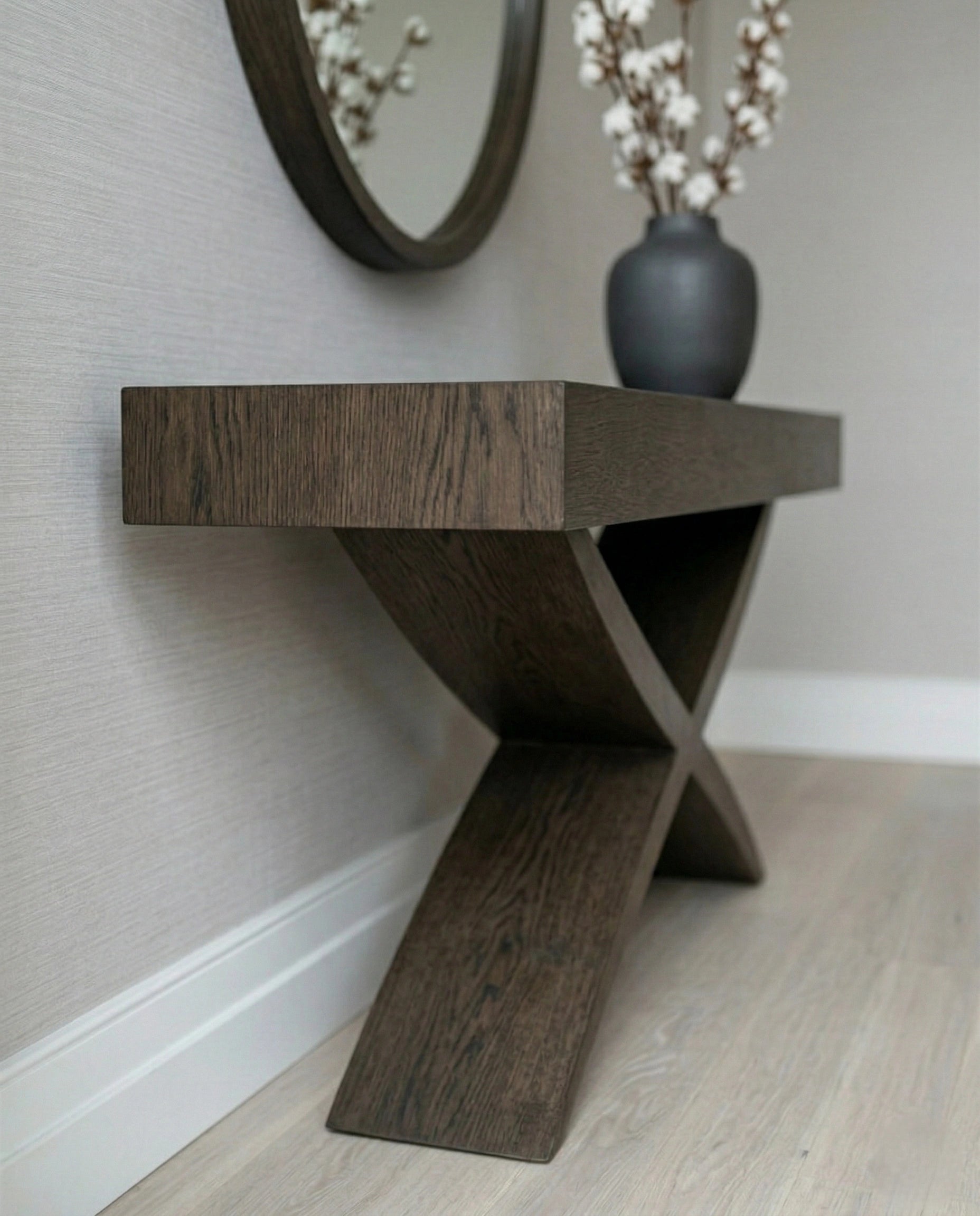 Beautiful premium espresso wood console table crafted by Arris Concepts Luxury Pvt. Ltd.