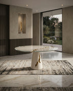 Sculptural Kintsugi Gold & Glass 6-Seater Dining Table Arris Concepts
