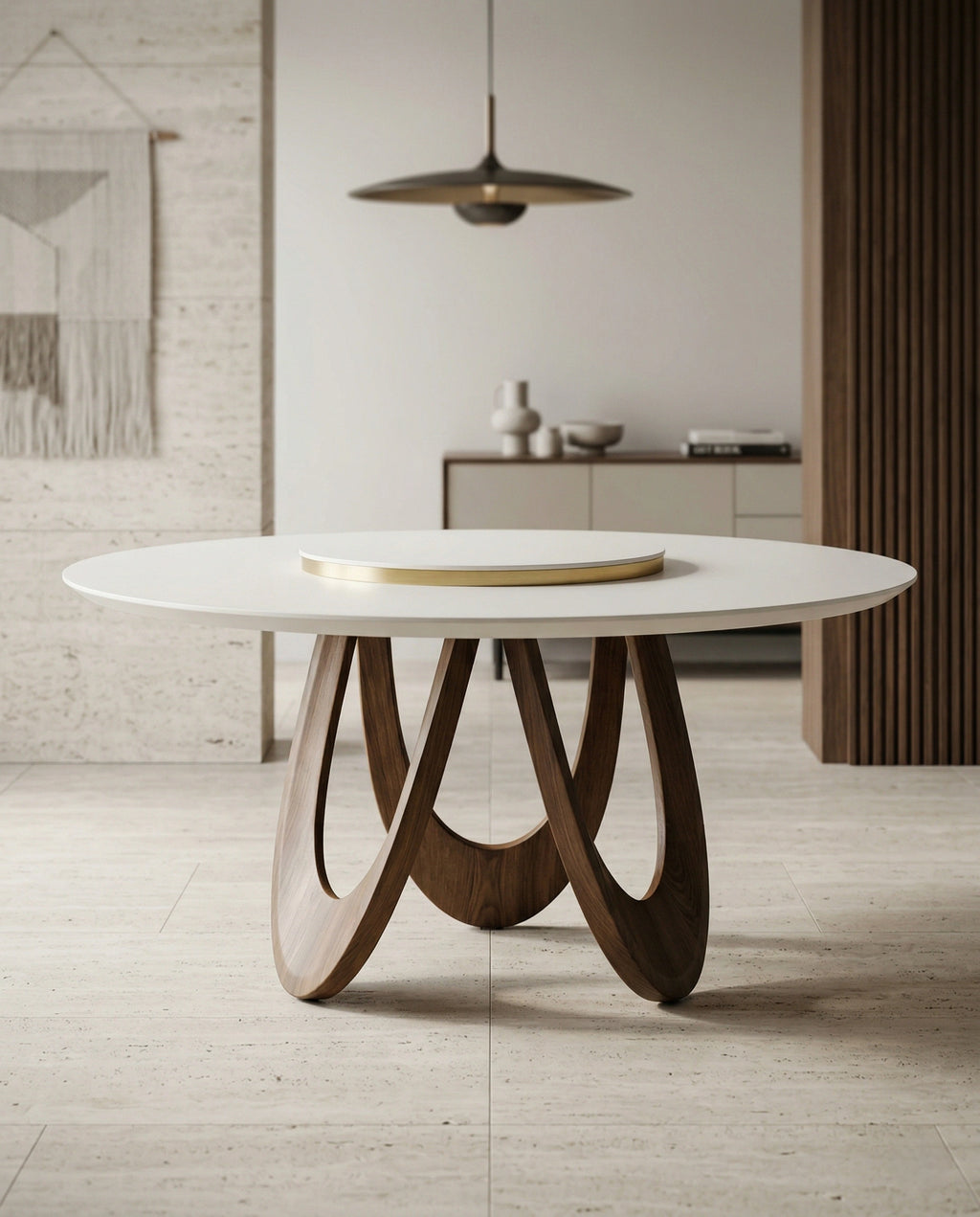Beautiful premium round onyx dining table crafted by Arris Concepts Luxury Pvt. Ltd.