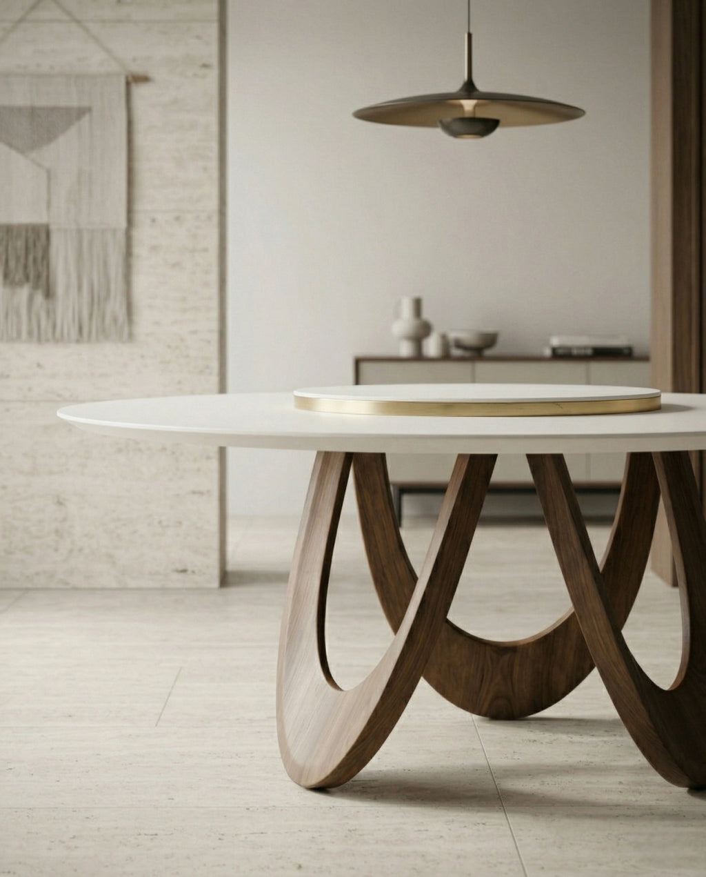 Beautiful premium round onyx dining table crafted by Arris Concepts Luxury Pvt. Ltd.