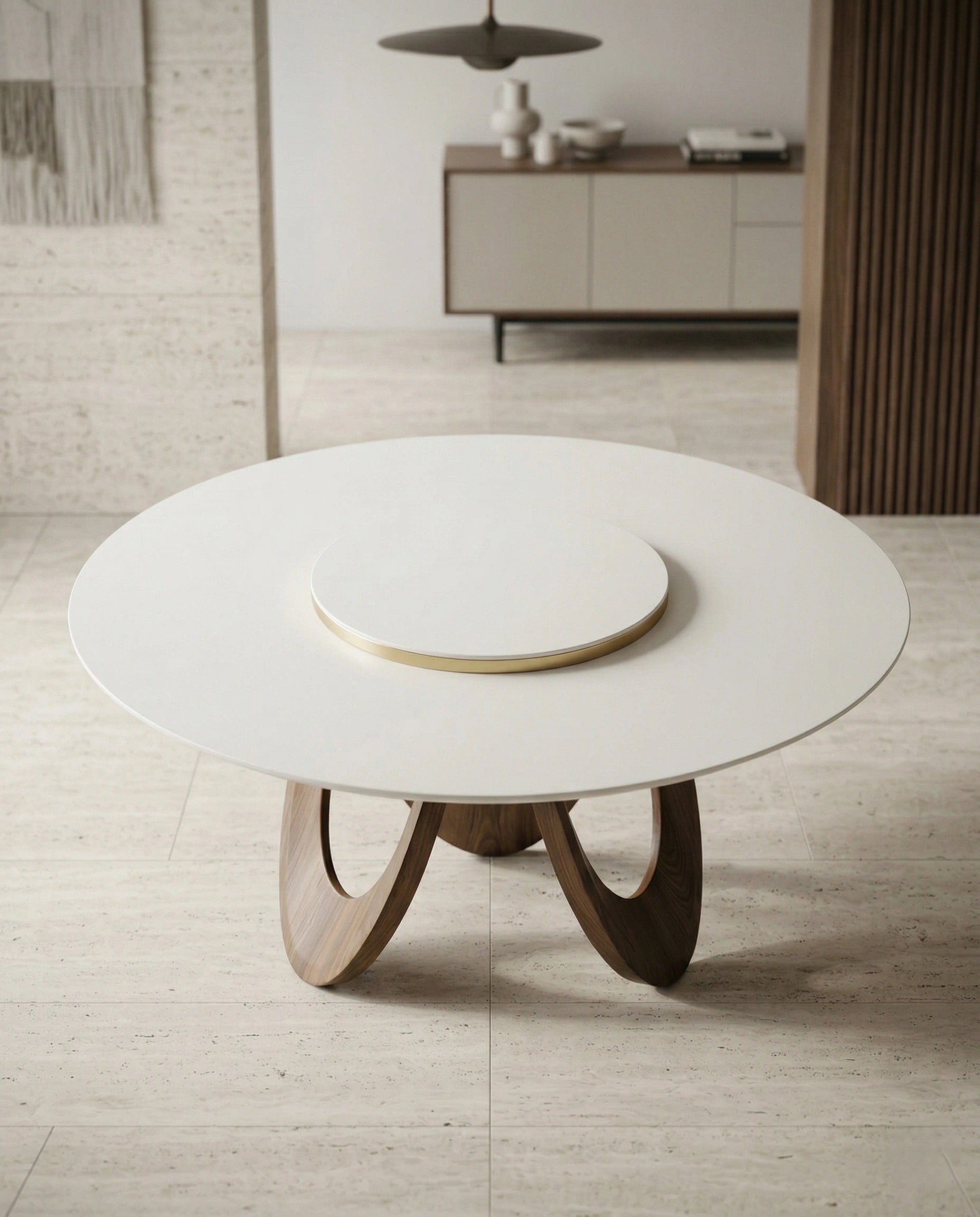 Beautiful premium round onyx dining table crafted by Arris Concepts Luxury Pvt. Ltd.