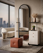 Architectural Freestanding Capsule Mirror Vanity Set Arris Concepts