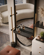 Architectural Freestanding Capsule Mirror Vanity Set Arris Concepts