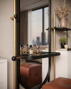 Architectural Freestanding Capsule Mirror Vanity Set Arris Concepts