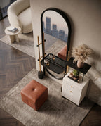 Architectural Freestanding Capsule Mirror Vanity Set Arris Concepts