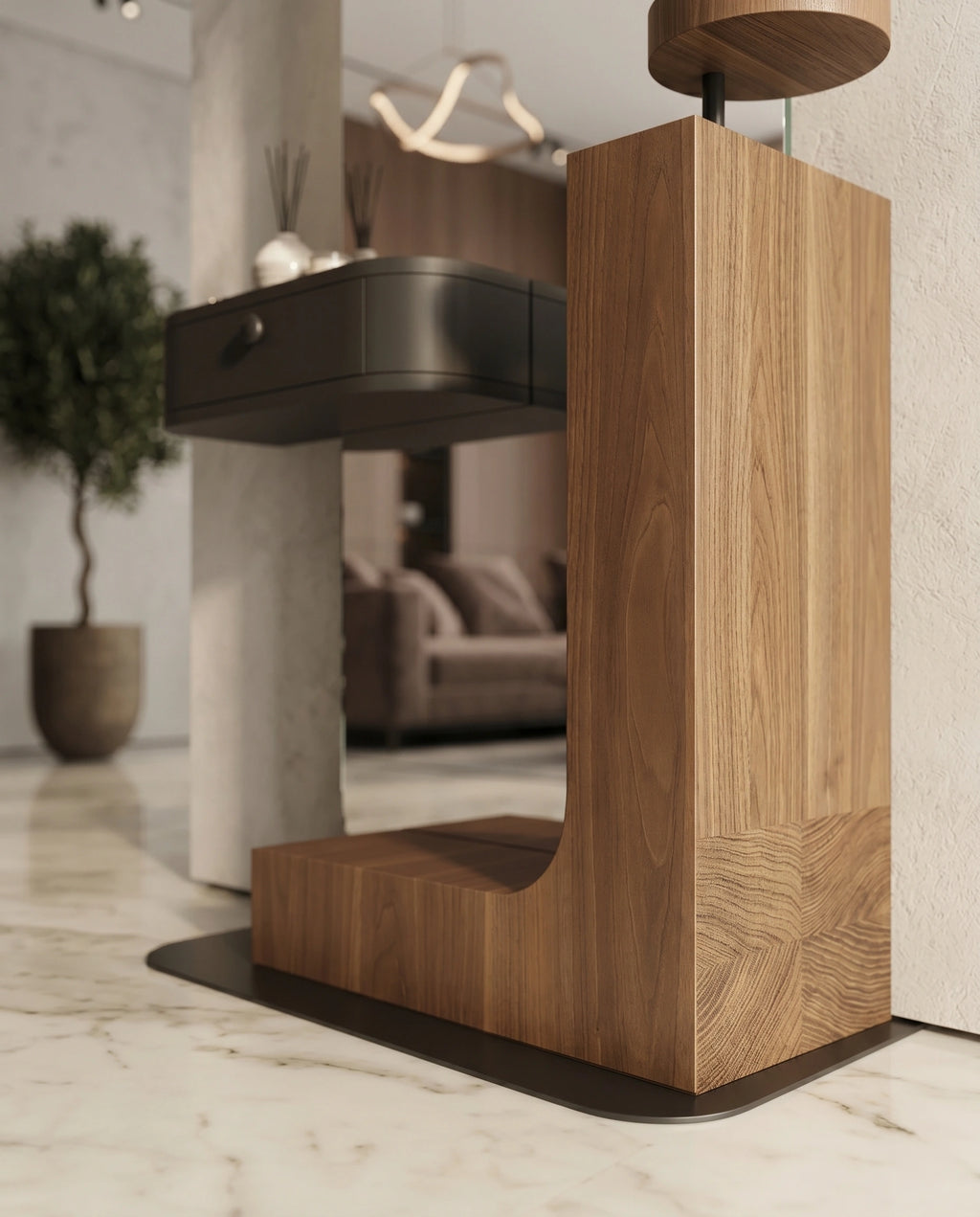 Sculptural Freestanding Minimalist Dressing Table Arris Concepts