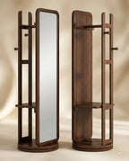 Masterfully crafted luxury freestanding swivel dressing mirror with a wood frame by Arris Concepts