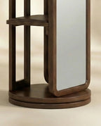 Masterfully crafted luxury freestanding swivel dressing mirror with a wood frame by Arris Concepts