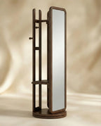 Masterfully crafted luxury freestanding swivel dressing mirror with a wood frame by Arris Concepts