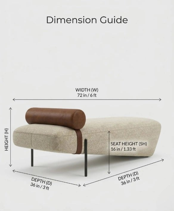 Masterfully crafted modern asymmetrical luxury Modern upholstered bed end bench by Arris Concepts