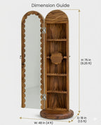 Masterfully crafted luxury rattan storage cabinet with wood shelves by Arris Concepts