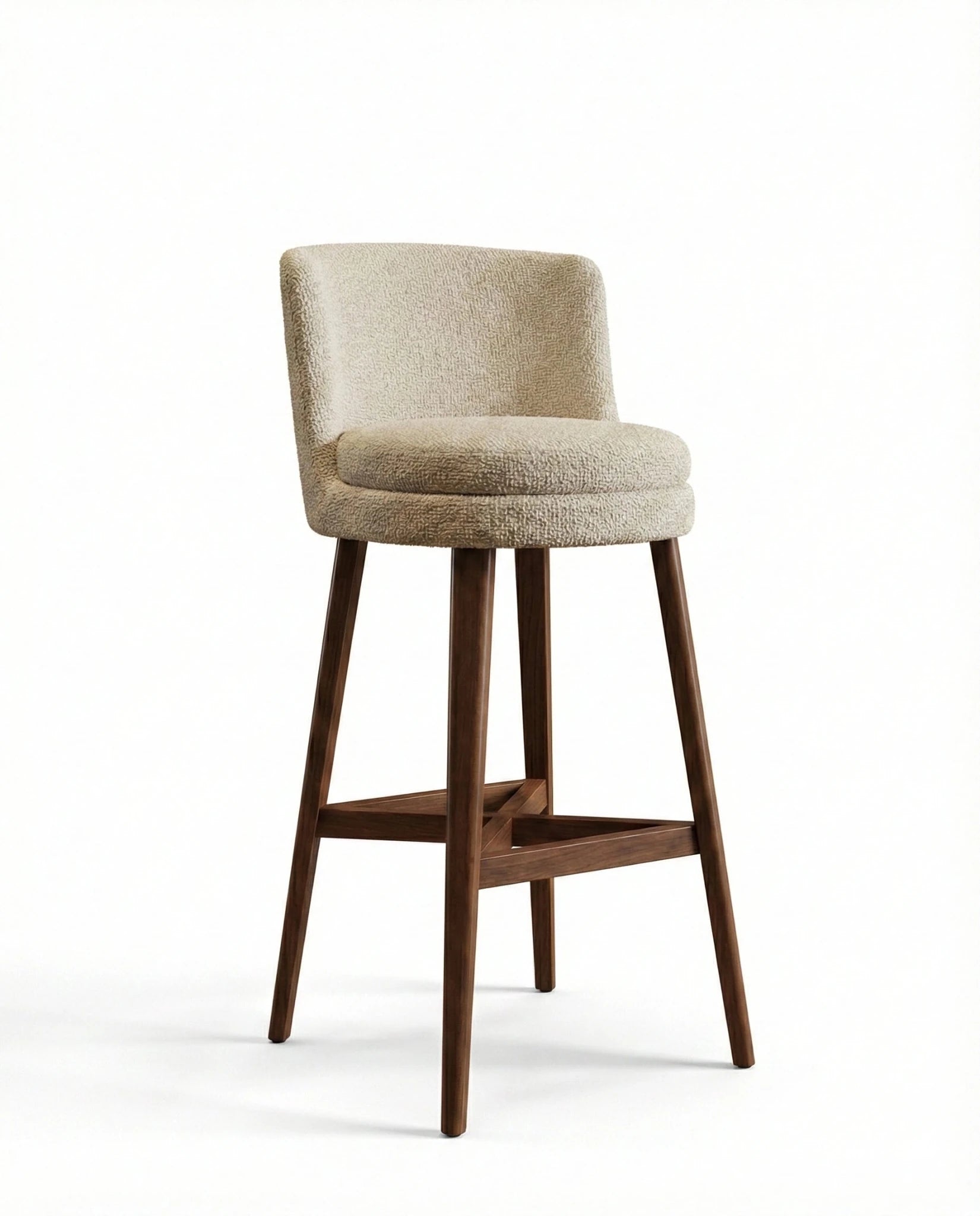 Masterfully crafted luxury textured beige counter stool for a modern kitchen by Arris Concepts