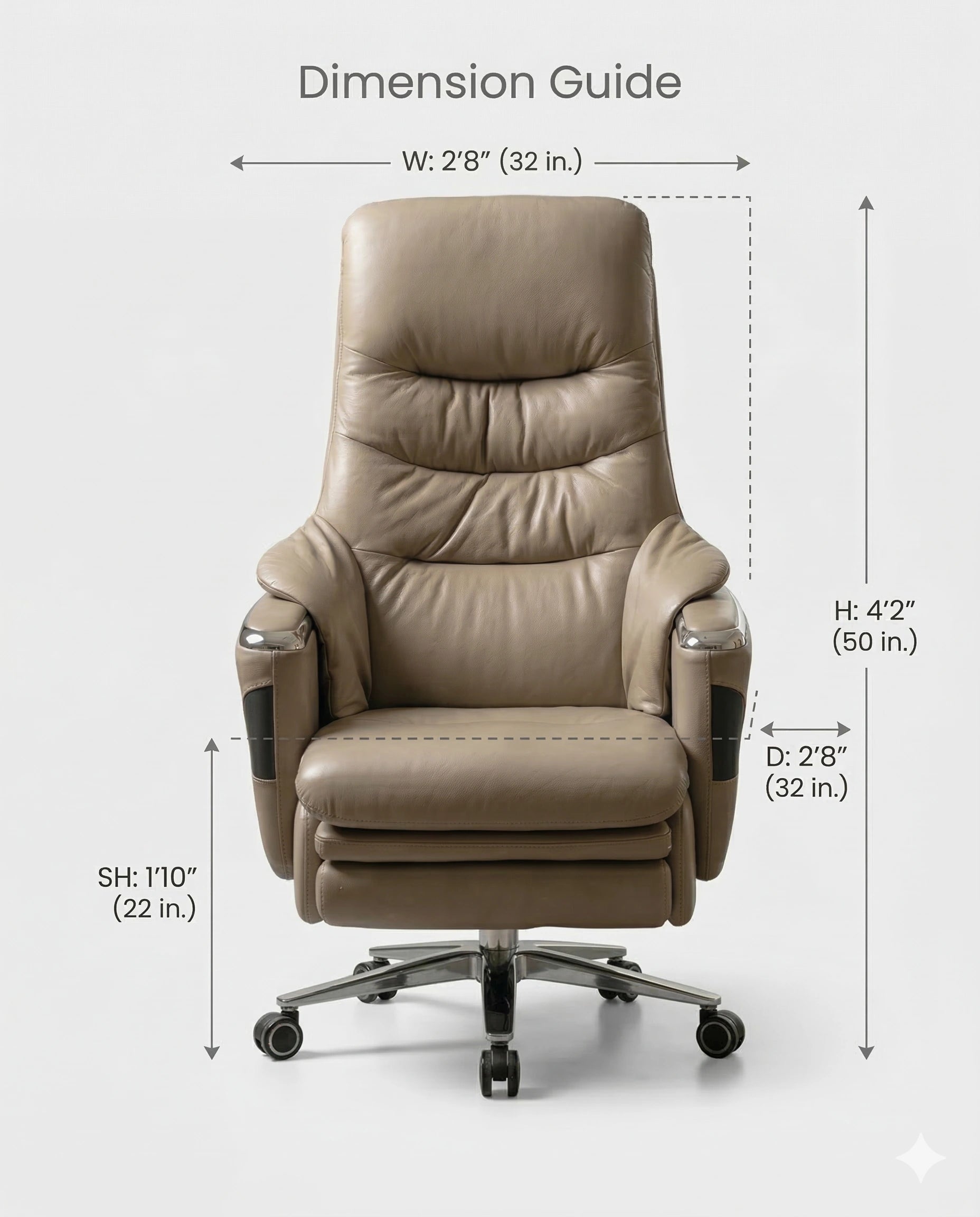 Premium High Back Leather Boss Chair | Arris Concepts