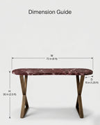 Architectural Rosso Marble & Brass Console Table Arris Concepts