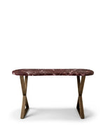 Architectural Rosso Marble & Brass Console Table Arris Concepts