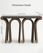 Architectural Woven Arch & Brass Console Table Arris Concepts