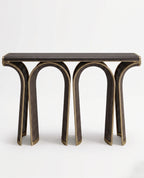 Architectural Woven Arch & Brass Console Table Arris Concepts