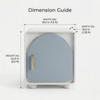Modern Arch Door Pastel Blue Side Table Arris Concepts