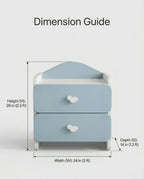 Premium Pastel Blue Cloud Nursery Side Table Arris Concepts