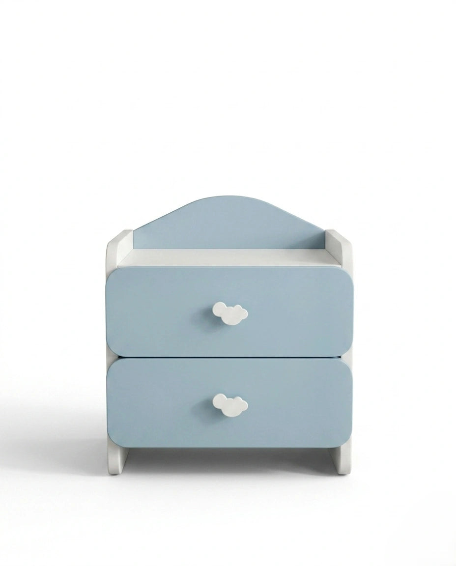 Premium Pastel Blue Cloud Nursery Side Table Arris Concepts