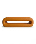 Sculptural Hollow Cognac Leather Bed Bench Arris Concepts
