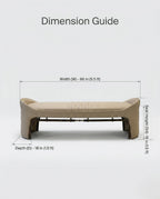 Modern Taupe Artificial Leather Architectural Bed End Bench Arris Concepts