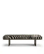 Modern Zebra Print Architectural Bed End Bench Arris Concepts