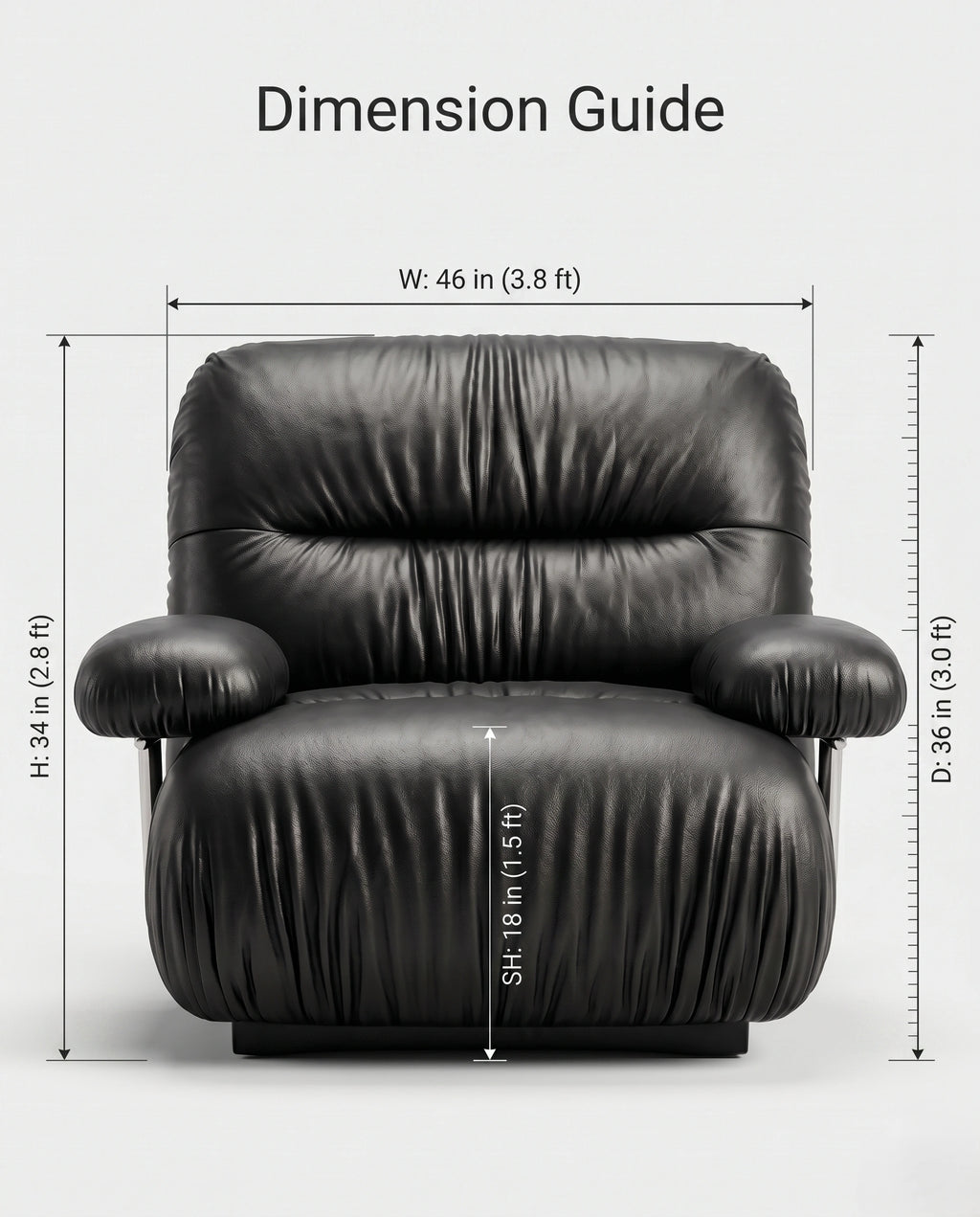 Postmodern Ruched Black Leather Armchair Arris Concepts