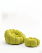 Postmodern Chartreuse Bubble Lounge Chair & Ottoman Arris Concepts