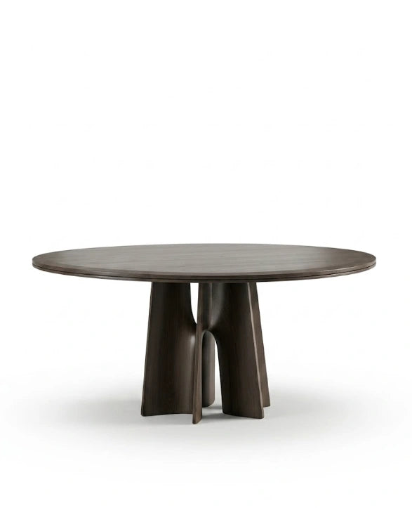 Architectural Black Marble 6-Seater Round Dining Table Arris Concepts