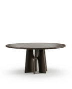 Architectural Black Marble 6-Seater Round Dining Table Arris Concepts
