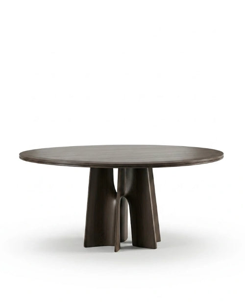 Architectural Black Marble 6-Seater Round Dining Table Arris Concepts