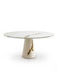 Sculptural Kintsugi Gold & Glass 6-Seater Dining Table Arris Concepts