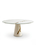 Sculptural Kintsugi Gold & Glass 6-Seater Dining Table Arris Concepts