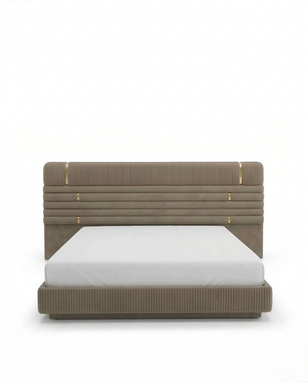 Beautiful premium modern upholstered king bed crafted by Arris Concepts Luxury Pvt. Ltd.