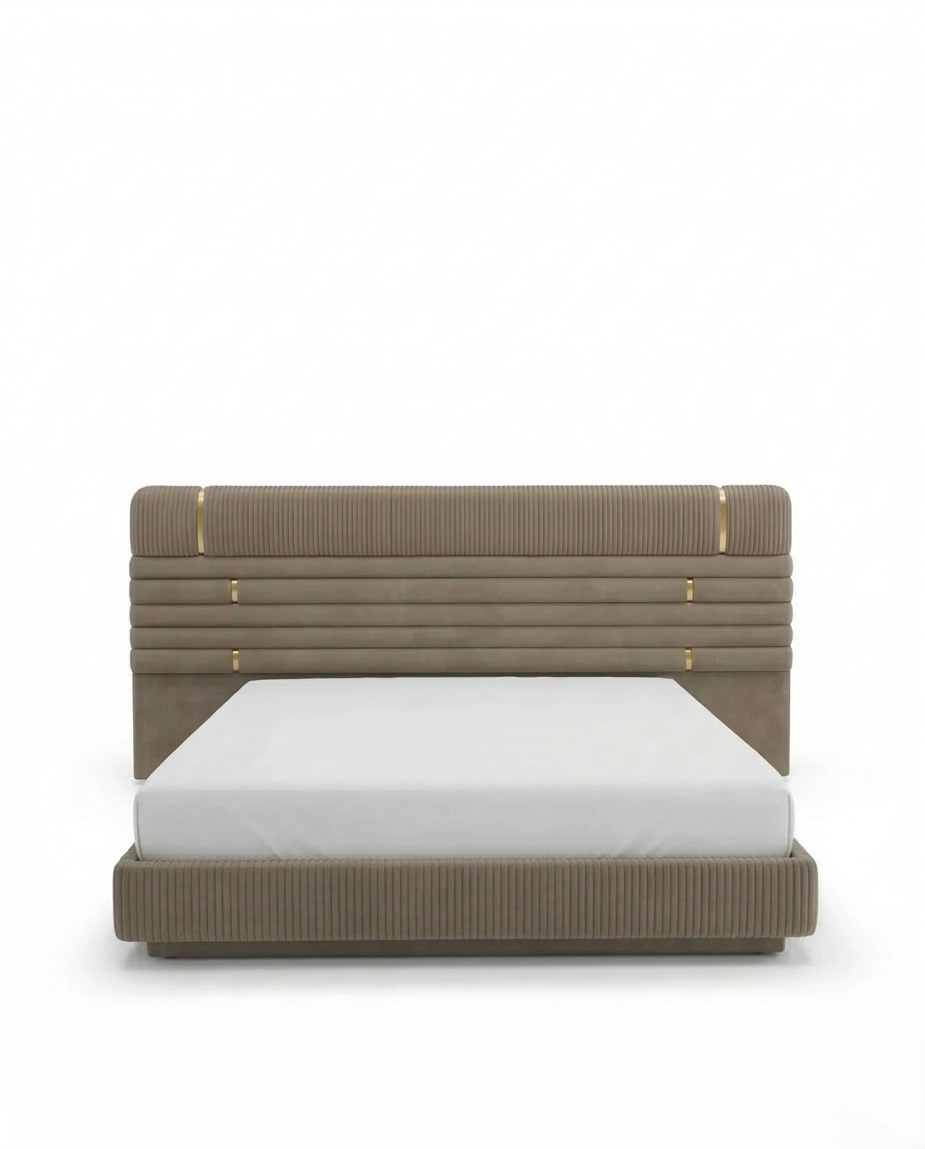 Beautiful premium modern upholstered king bed crafted by Arris Concepts Luxury Pvt. Ltd.