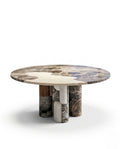 Postmodern Mixed Marble 6-Seater Round Dining Table Arris Concepts