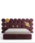 ACL Post-Modern Circular Velvet Panel Platform Bed Arris Concepts