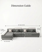 Modern Two-Tone Grey & White Sectional Sofa with Chaise Arris Concepts