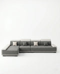 Modern Two-Tone Grey & White Sectional Sofa with Chaise Arris Concepts