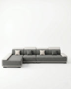 Modern Two-Tone Grey & White Sectional Sofa with Chaise Arris Concepts
